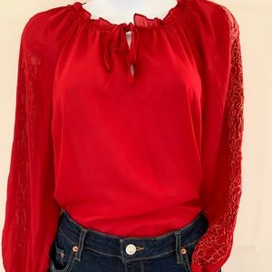 Light and pretty blouse perfect for the holidays!